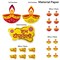 16pcs Diy Diwali Wall Decor, Diwali Paper Cutouts, Diwali Wall Decoration, Diwali Home Decor, Diwali Backdrop, Diwali Diya, Shubh Diwali